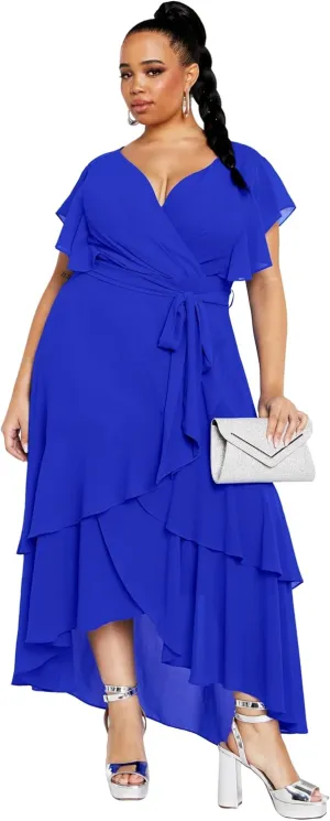 City Chic Women's Flirty Tier Maxi Dress