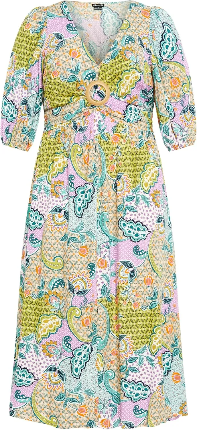 City Chic Women's Maxi Daydream Print