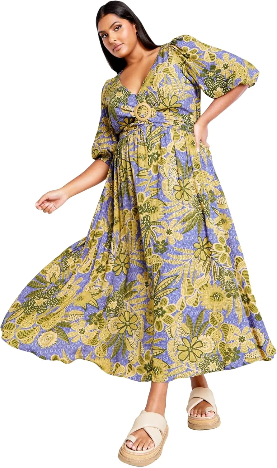 City Chic Women's Maxi Daydream Print
