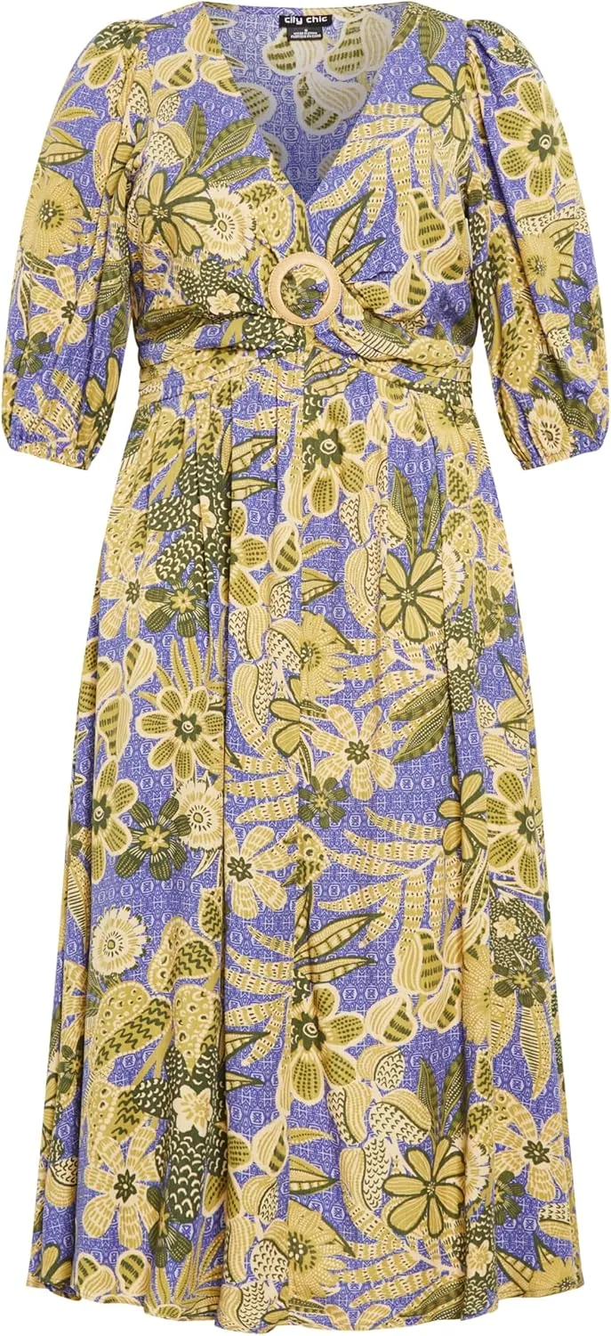 City Chic Women's Maxi Daydream Print