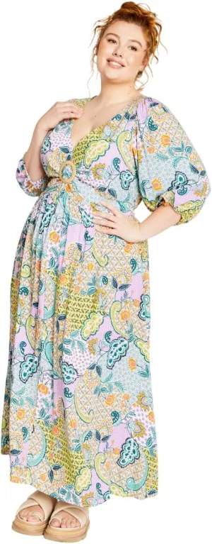 City Chic Women's Maxi Daydream Print