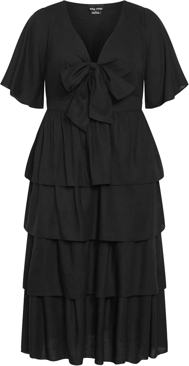 City Chic Women's Plus Size Ana Tie Dress