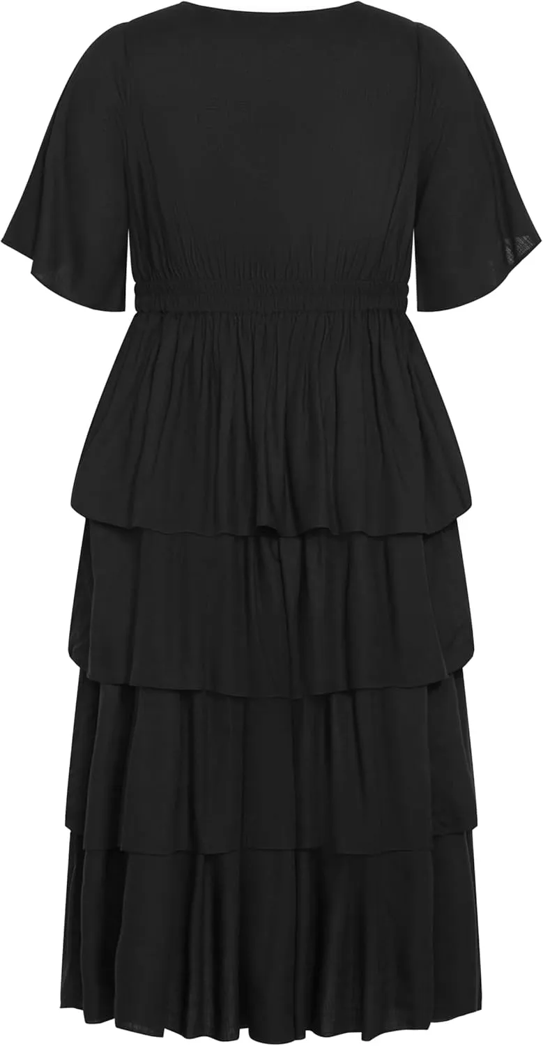 City Chic Women's Plus Size Ana Tie Dress