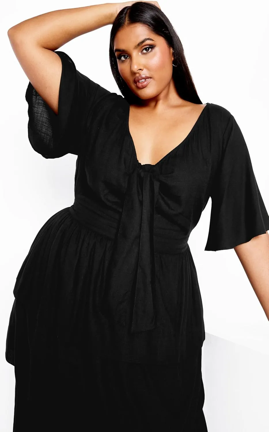 City Chic Women's Plus Size Ana Tie Dress