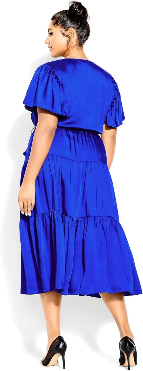 City Chic Women's Plus Size Dress - Tiered Sweetness Midi