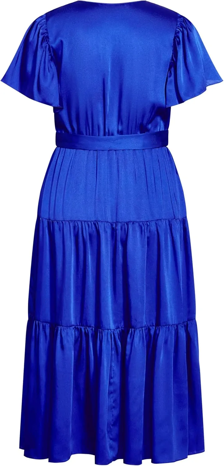 City Chic Women's Plus Size Dress - Tiered Sweetness Midi