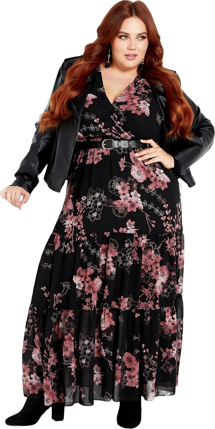 CITY CHIC Women's Plus Size Maxi Black Bold Blsm