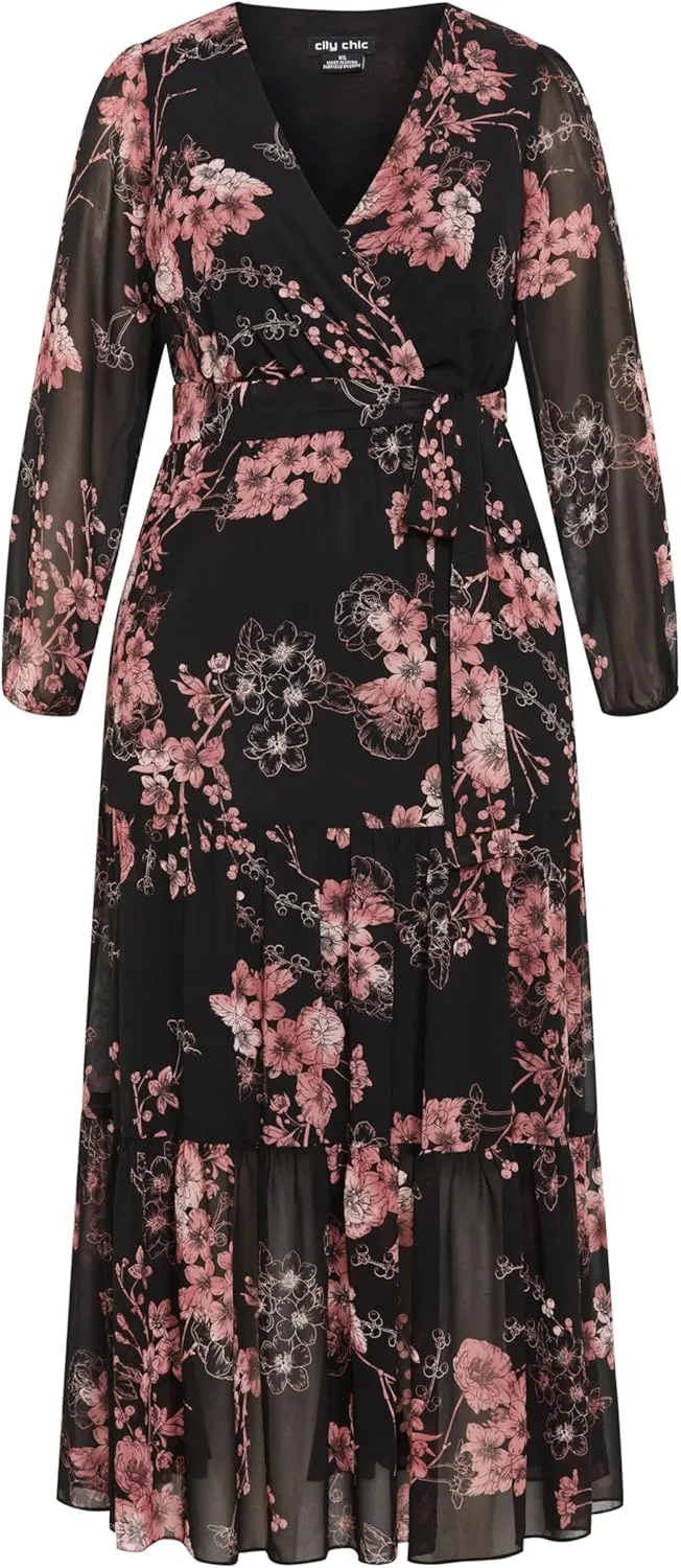 CITY CHIC Women's Plus Size Maxi Black Bold Blsm
