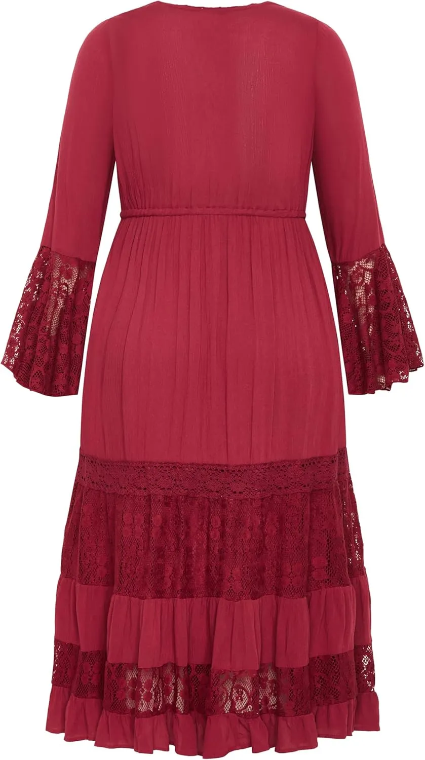 City Chic Women's Plus Size Maxi Dress - Tisha Lace