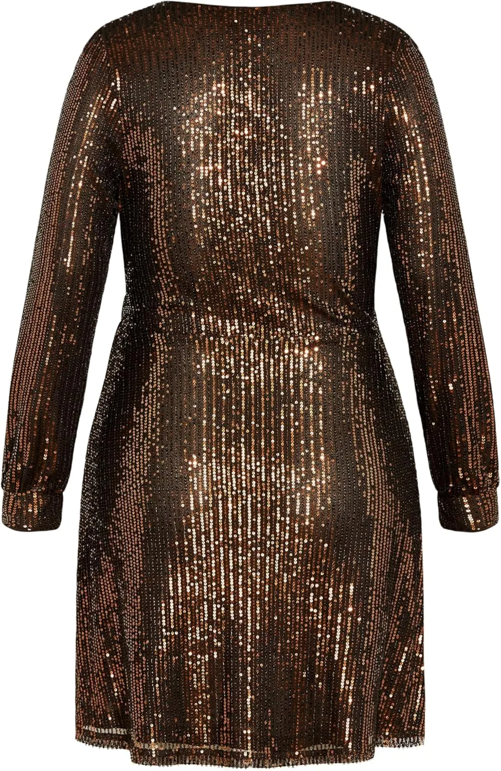 City Chic Women's Plus Size Party Glow Wrap Dress