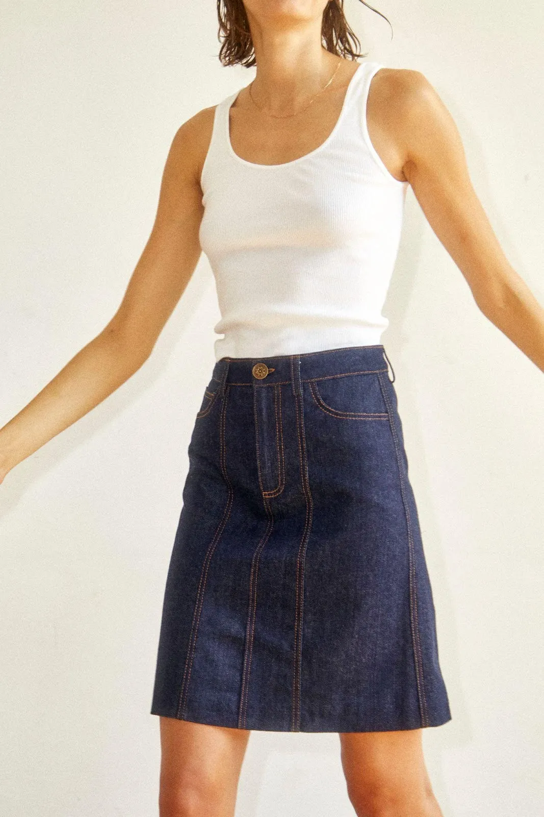 Denim Falaise Skirt