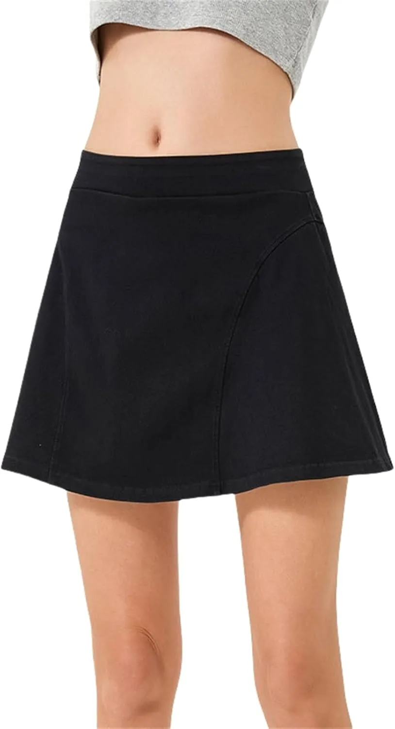 Denim Skirt Women, Jean Skirts for Women Denim, Casual Trendy Comfortable Breathable Mini High Waisted Stretchy Skirts