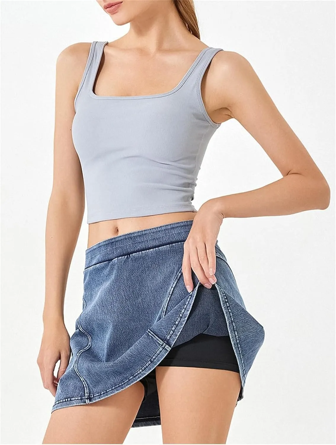 Denim Skirt Women, Jean Skirts for Women Denim, Casual Trendy Comfortable Breathable Mini High Waisted Stretchy Skirts