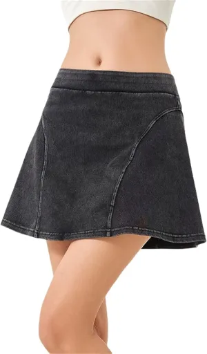 Denim Skirt Women, Jean Skirts for Women Denim, Casual Trendy Comfortable Breathable Mini High Waisted Stretchy Skirts