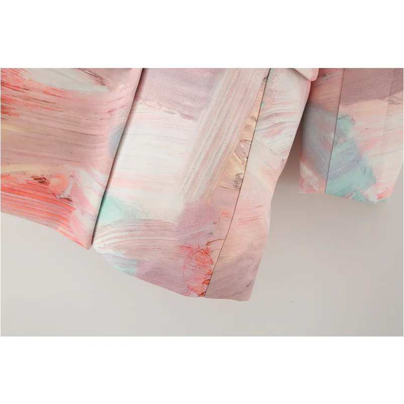 DOUBLE BREASTED GRAFFITI PRINT COAT