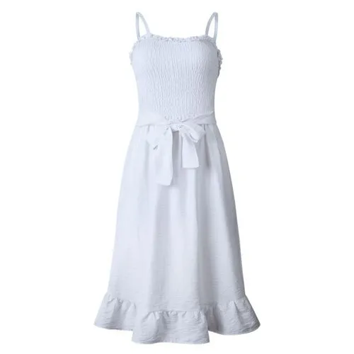 Elegant Bow Midi Dress