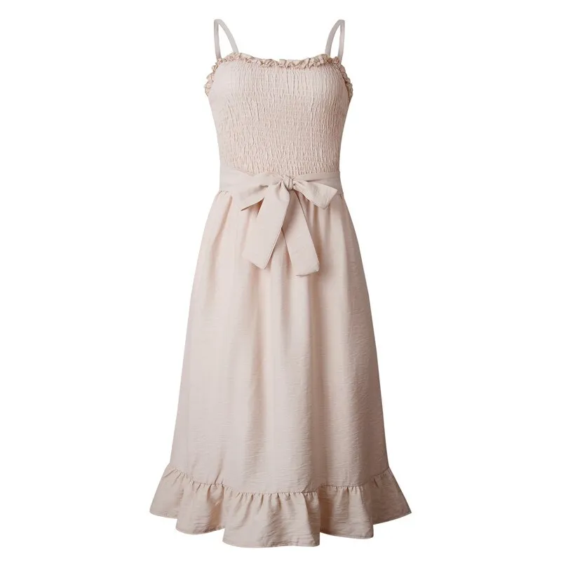 Elegant Bow Midi Dress