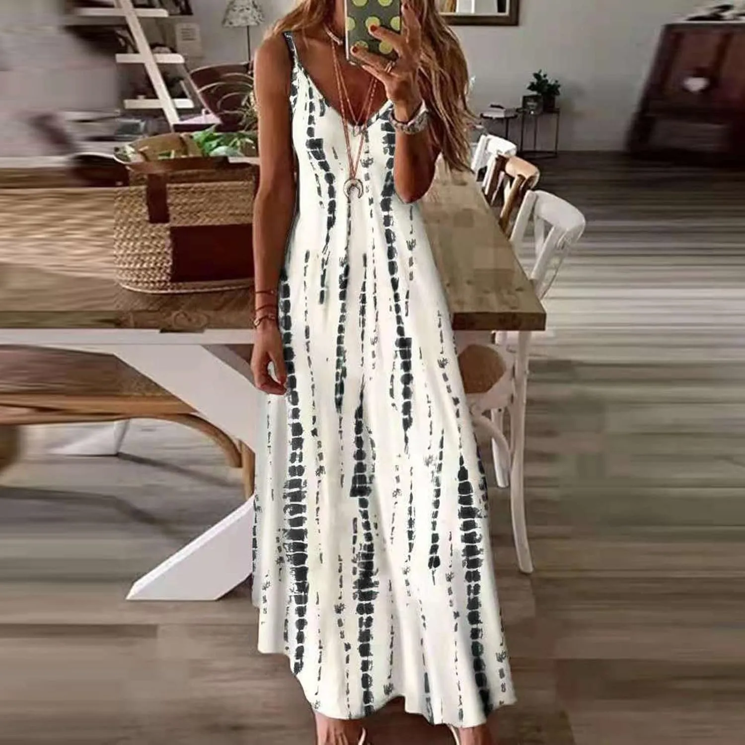 Elegant Sleeveless Maxi Dress for Women 2025 Flowy Hawaiian Resort Wear, Dresses for Women