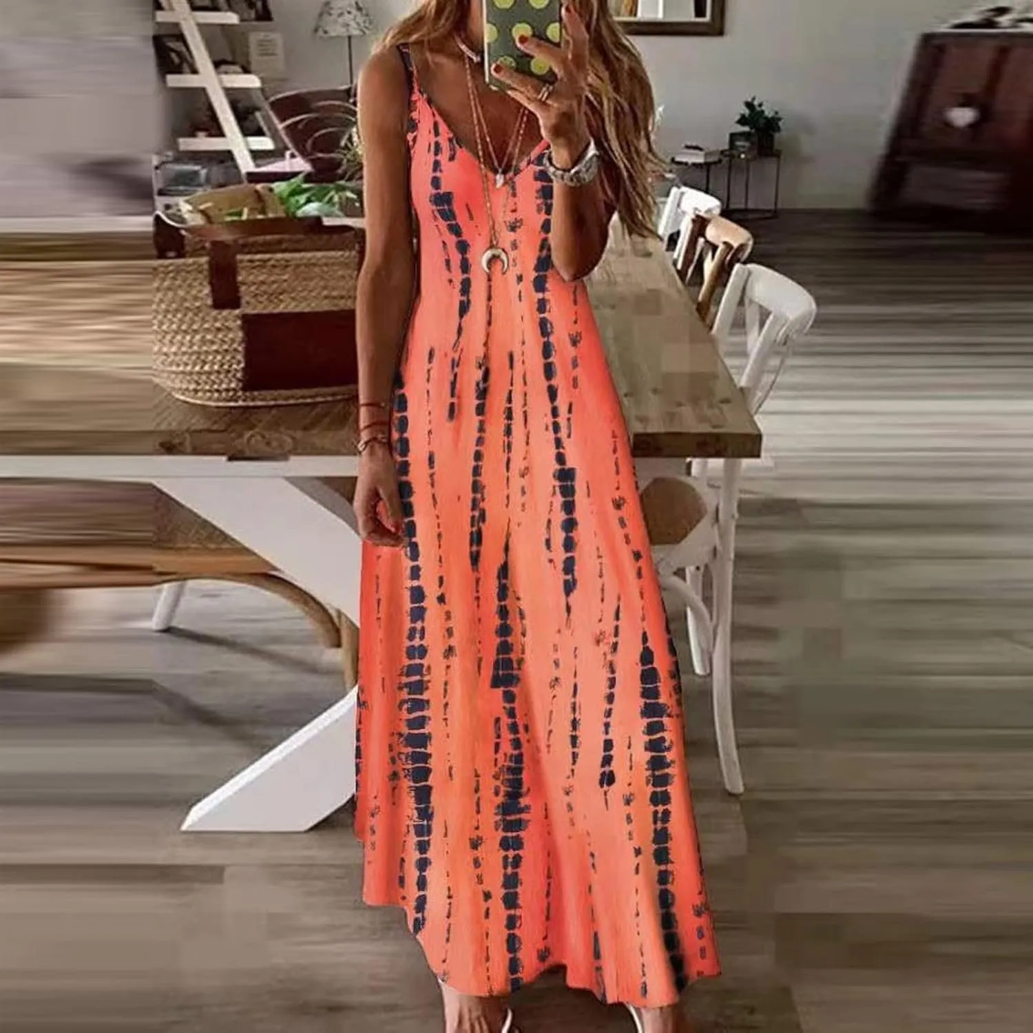 Elegant Sleeveless Maxi Dress for Women 2025 Flowy Hawaiian Resort Wear, Dresses for Women