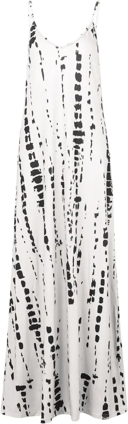 Elegant Sleeveless Maxi Dress for Women 2025 Flowy Hawaiian Resort Wear, Dresses for Women