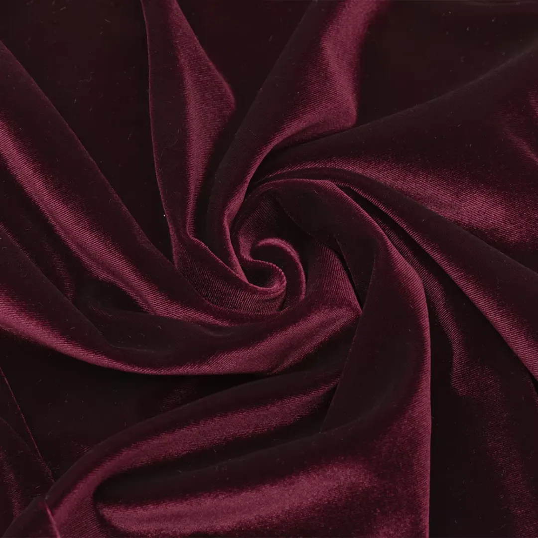 Elegant Velvet Dress - Burgundy