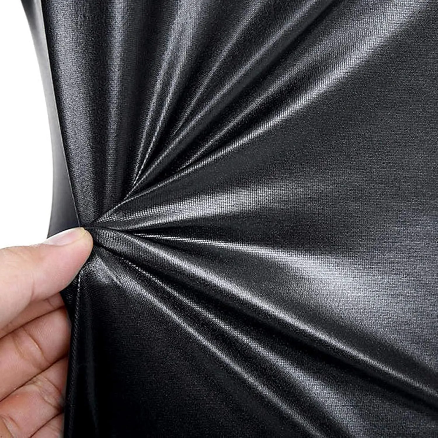 Faux PU Skirts for Women 2025 Fashion Warp Dance Skit Leather Bodycon Pencil Knee Length Skirts for Dance Prom