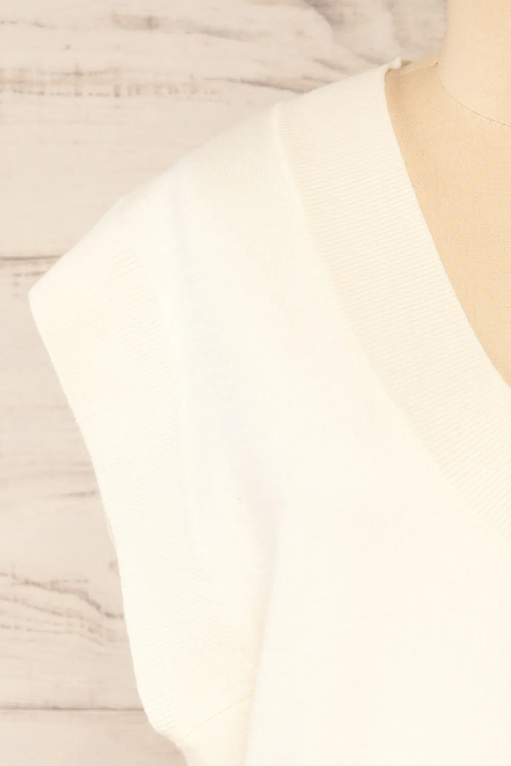 Ferrol Ivory | Sleeveless Knit Vest