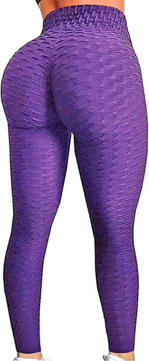 FITTOO Womens High Waisted Yoga Pants Tummy Control Scrunched Booty Leggings Workout Running Butt Lift Textured Tights