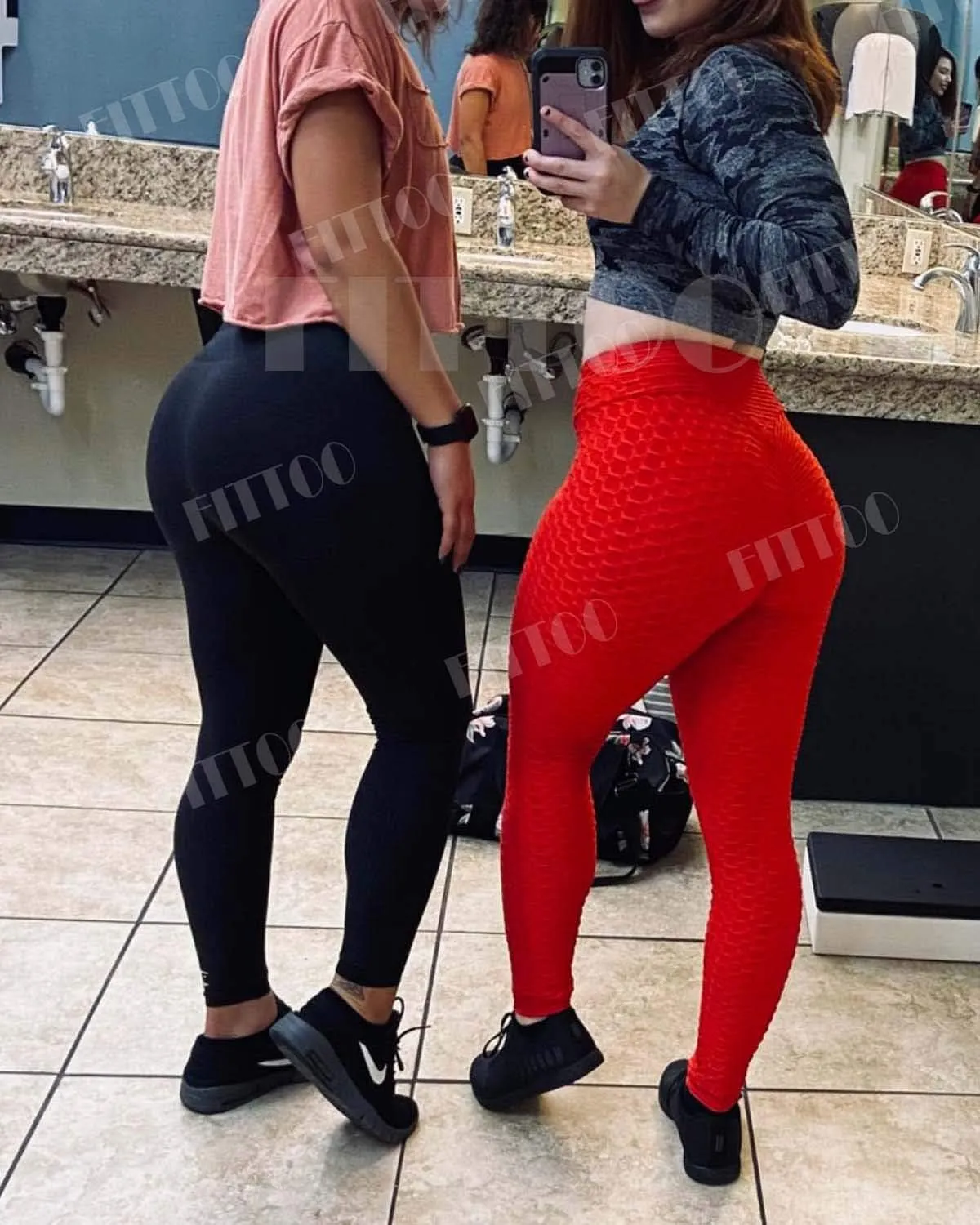 FITTOO Womens High Waisted Yoga Pants Tummy Control Scrunched Booty Leggings Workout Running Butt Lift Textured Tights