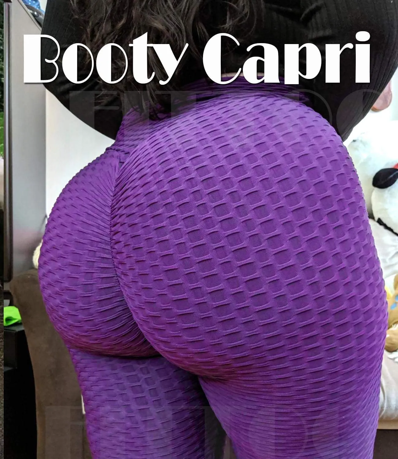 FITTOO Womens High Waisted Yoga Pants Tummy Control Scrunched Booty Leggings Workout Running Butt Lift Textured Tights