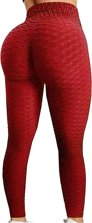 FITTOO Womens High Waisted Yoga Pants Tummy Control Scrunched Booty Leggings Workout Running Butt Lift Textured Tights