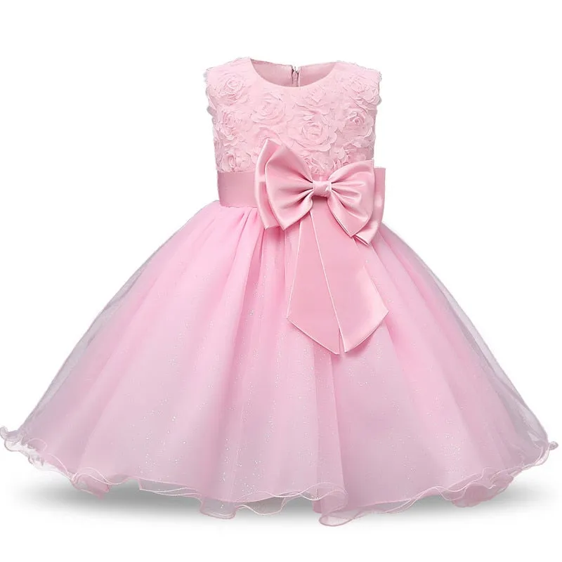 Flower Girl Dresses Elegant Wedding Party Princess Dress Kids Dresses For Girls Fancy Christmas Tulle Tutu Costumes For Children