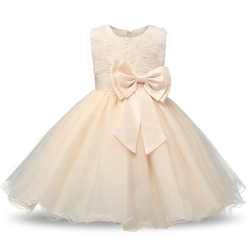 Flower Girl Dresses Elegant Wedding Party Princess Dress Kids Dresses For Girls Fancy Christmas Tulle Tutu Costumes For Children