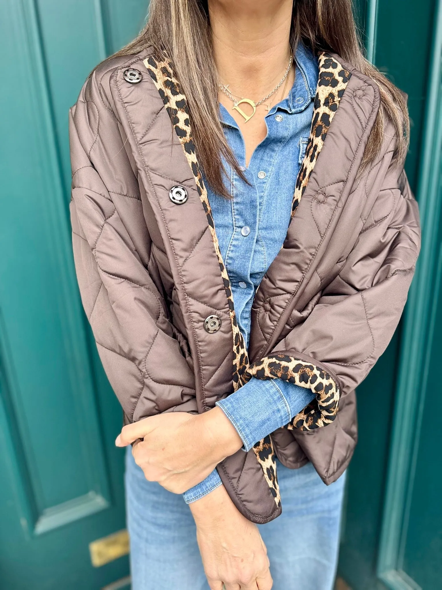 Franky Reversible Padded Jacket - Chocolate