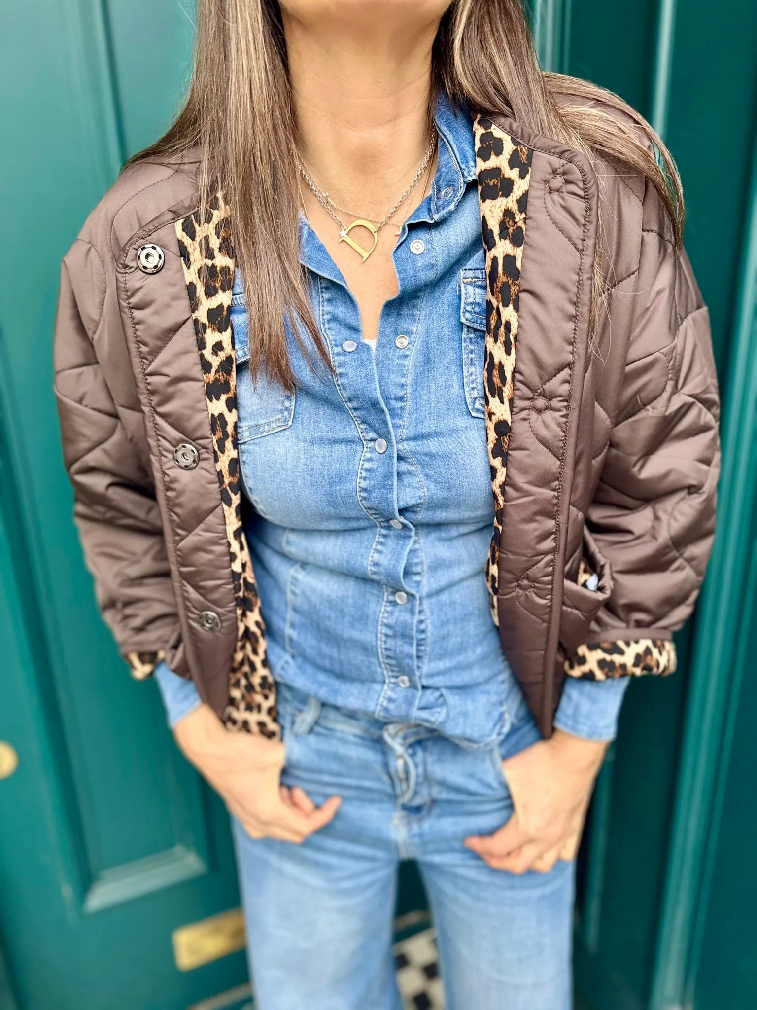 Franky Reversible Padded Jacket - Chocolate