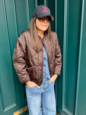 Franky Reversible Padded Jacket - Chocolate
