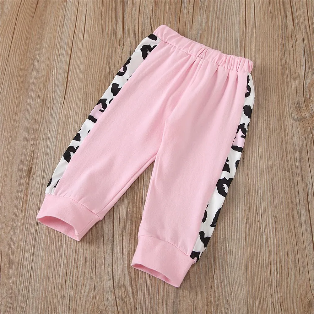 Girls Hooded Leopard Long Sleeve Top & Pants Toddler Girls Wholesale