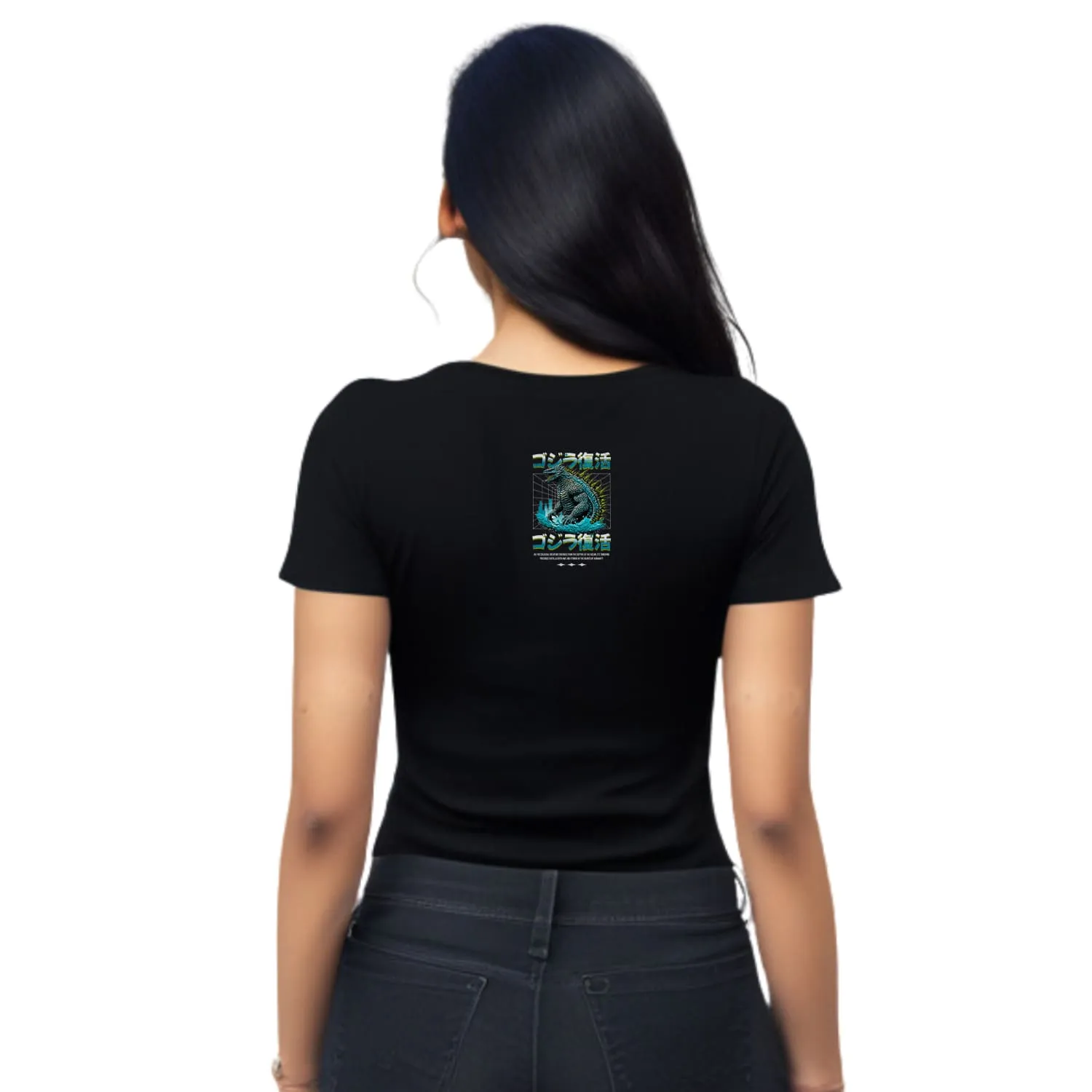 Godzilla Womens cotton printed T-shirt