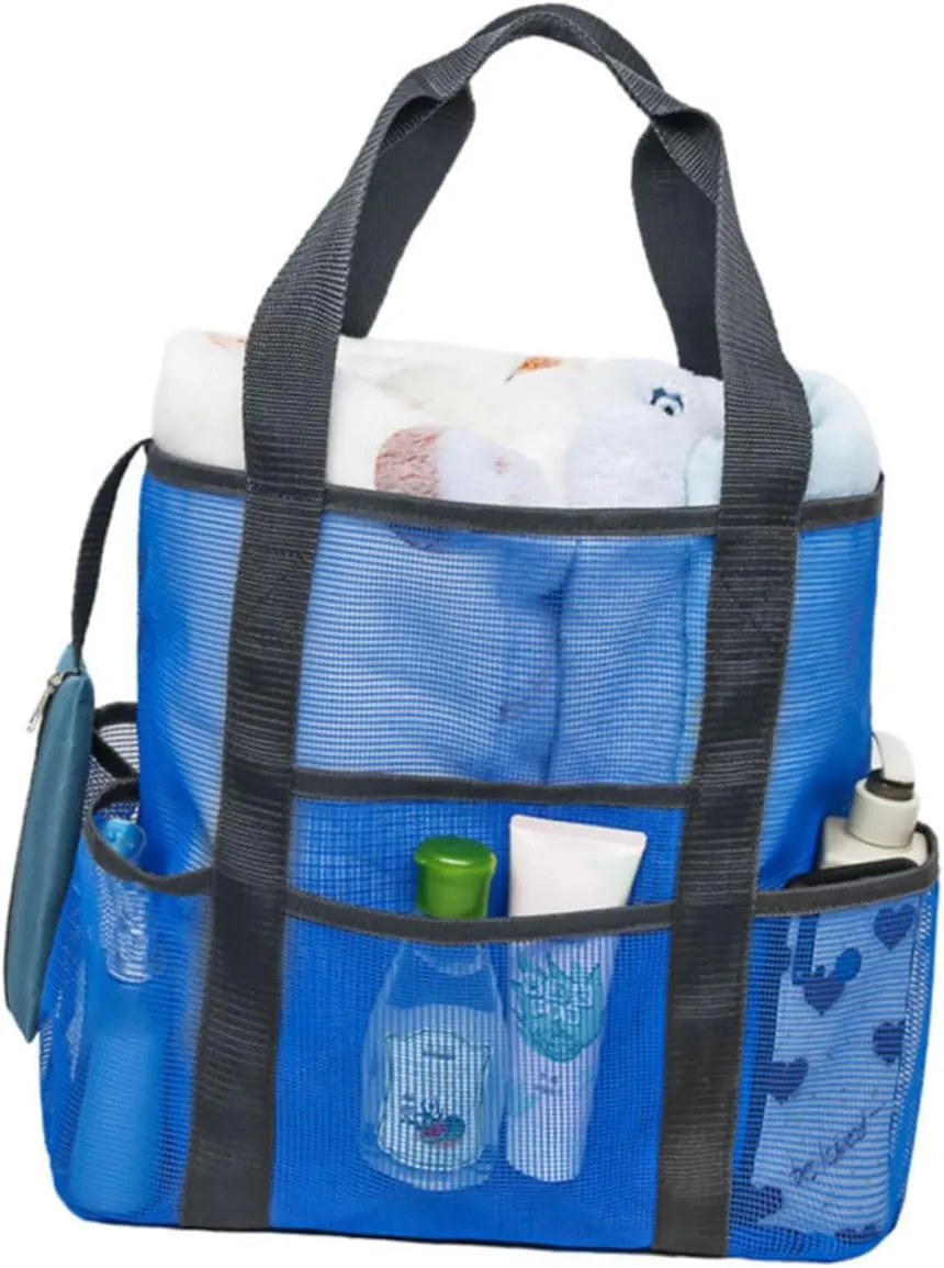 IMIKEYA Beach Purse Extra Large Tote Bag Mesh Reusable for Toys Grocery Pool and Picnic and Comfortable