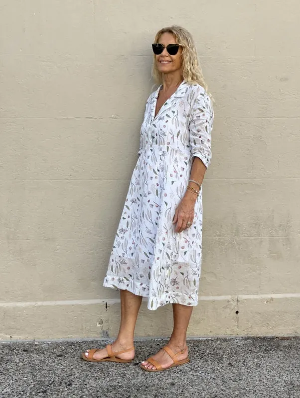 Jiva 50's Dress - Australiana Print - Ramie