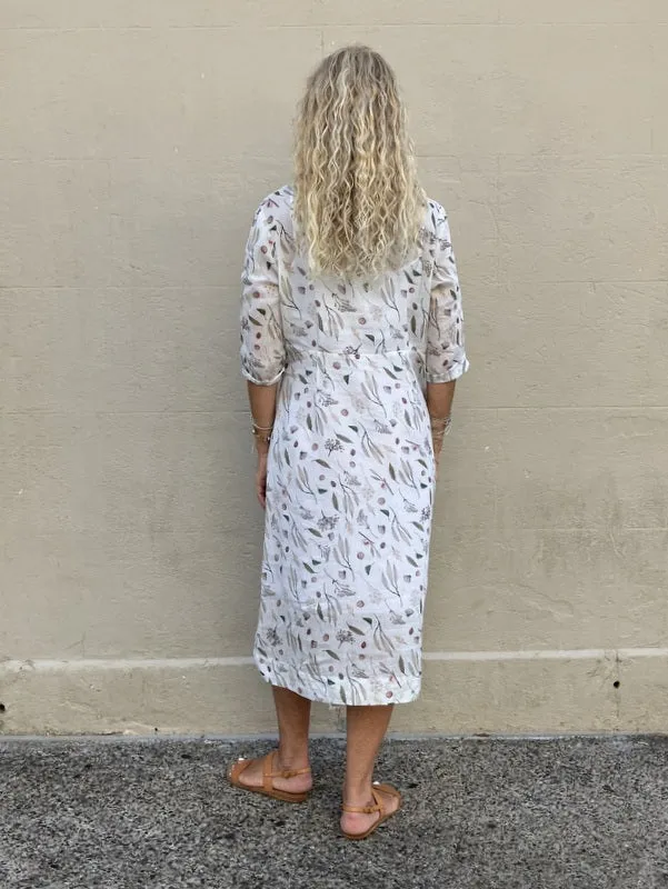 Jiva 50's Dress - Australiana Print - Ramie