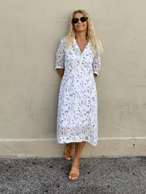 Jiva 50's Dress - Australiana Print - Ramie