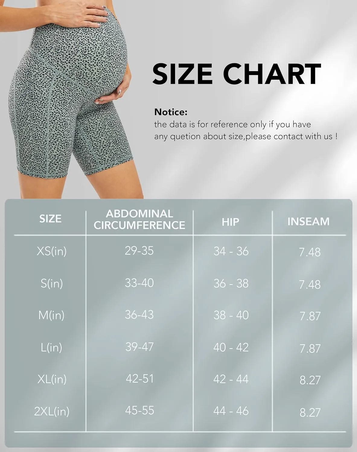 JOYSPELS Maternity Shorts Over The Belly Bump Athletic Workout Pregnancy Short with Pockets