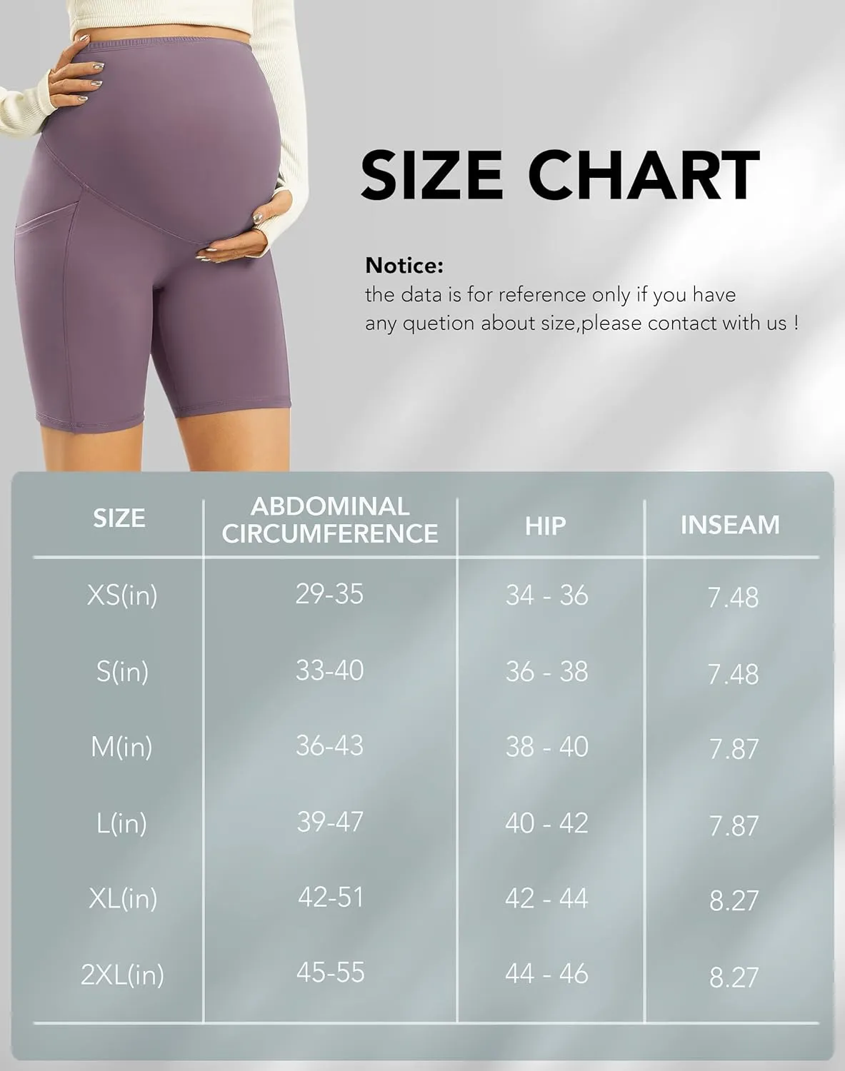 JOYSPELS Maternity Shorts Over The Belly Bump Athletic Workout Pregnancy Short with Pockets