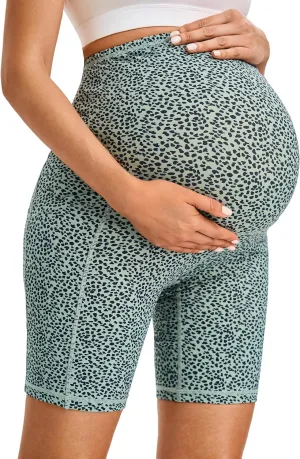 JOYSPELS Maternity Shorts Over The Belly Bump Athletic Workout Pregnancy Short with Pockets