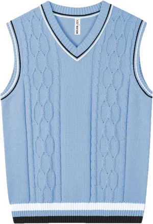 Kid Nation Boys Sweater Vest 100% Cotton School Uniform Vest for Girls Boy Toddler Kids Knit Vest