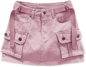 Kinghua Womens Mini Cargo Skirt Low Waist Y2k Short Denim Jean Skirt