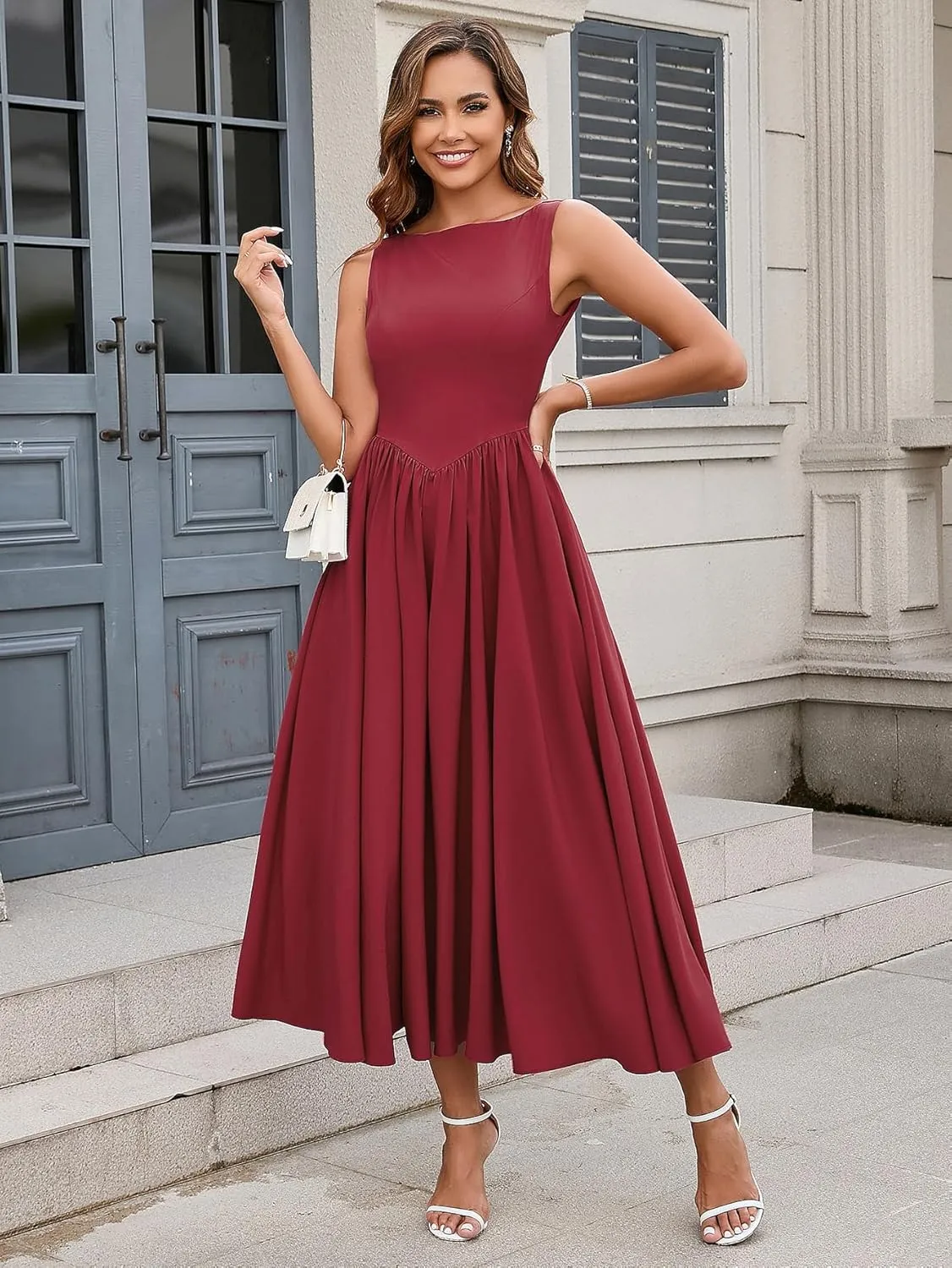 KUTUMAI Women Summer Sleeveless Maxi Dress Casual Vacation Sundress Tank Flowy Long Formal Wedding Guest Dresses 2025