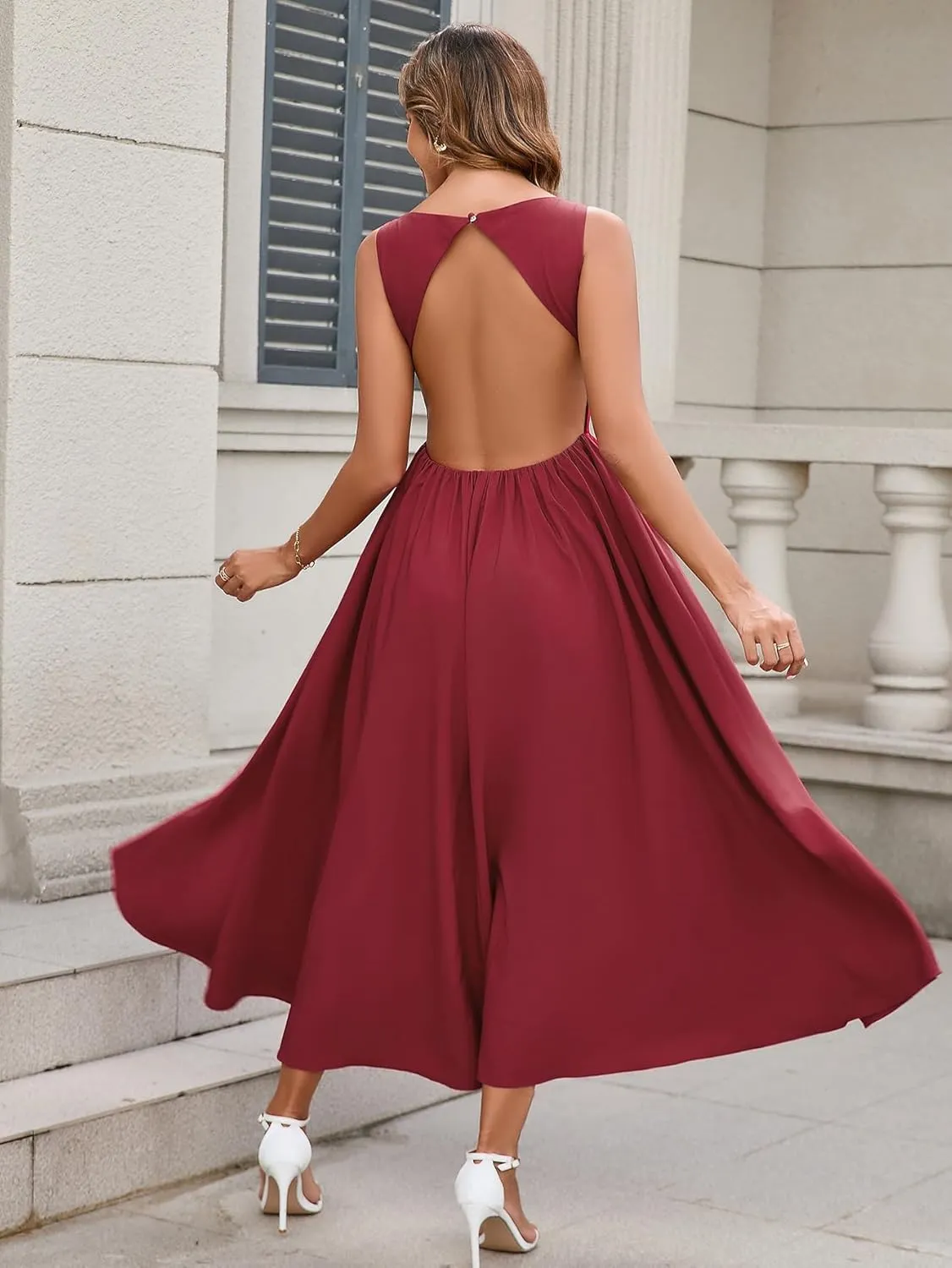 KUTUMAI Women Summer Sleeveless Maxi Dress Casual Vacation Sundress Tank Flowy Long Formal Wedding Guest Dresses 2025