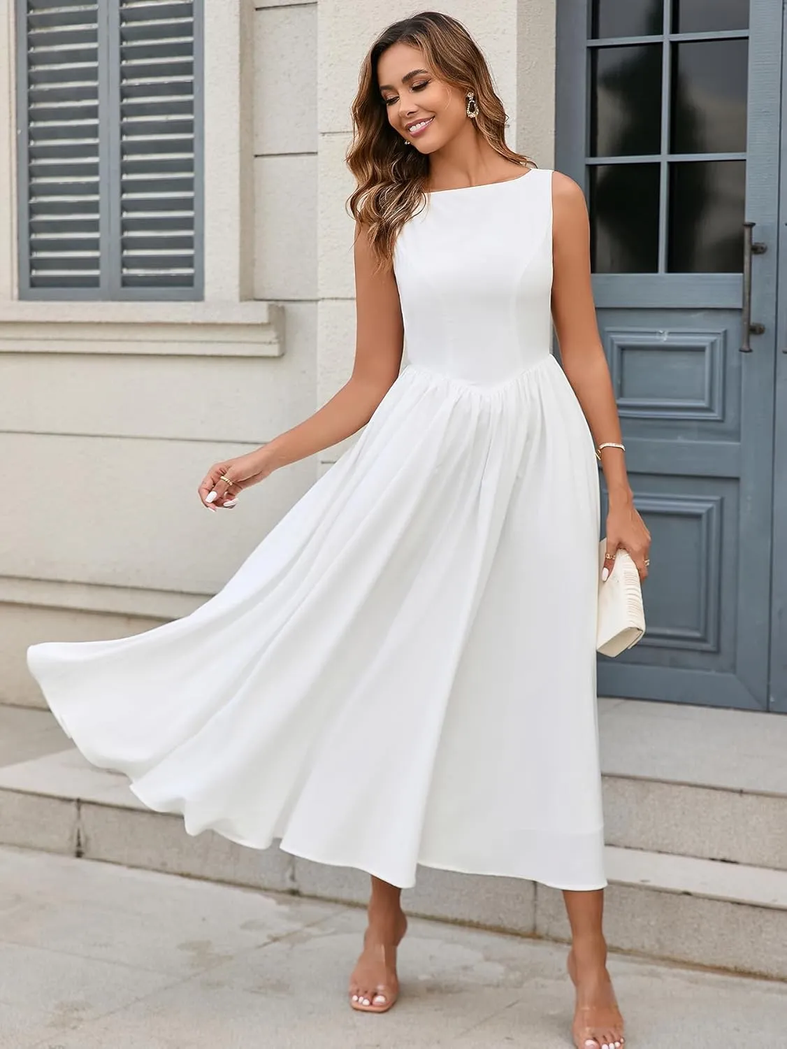KUTUMAI Women Summer Sleeveless Maxi Dress Casual Vacation Sundress Tank Flowy Long Formal Wedding Guest Dresses 2025